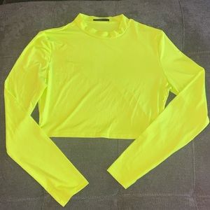Neon green crop top